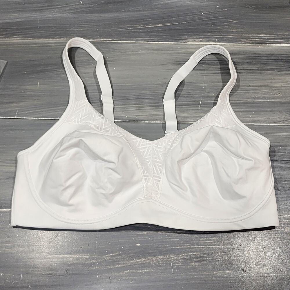 Playtex 4699 18 Hour Bounce Control Convertible Wireless Bra White 36DD